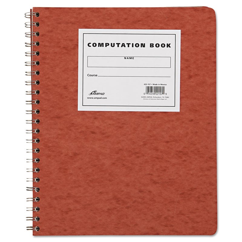 Ampad Computation Book, 4x4 Quad Ruled, 76 Sheets, 11-3/4" x 9-1/4" - Image 1